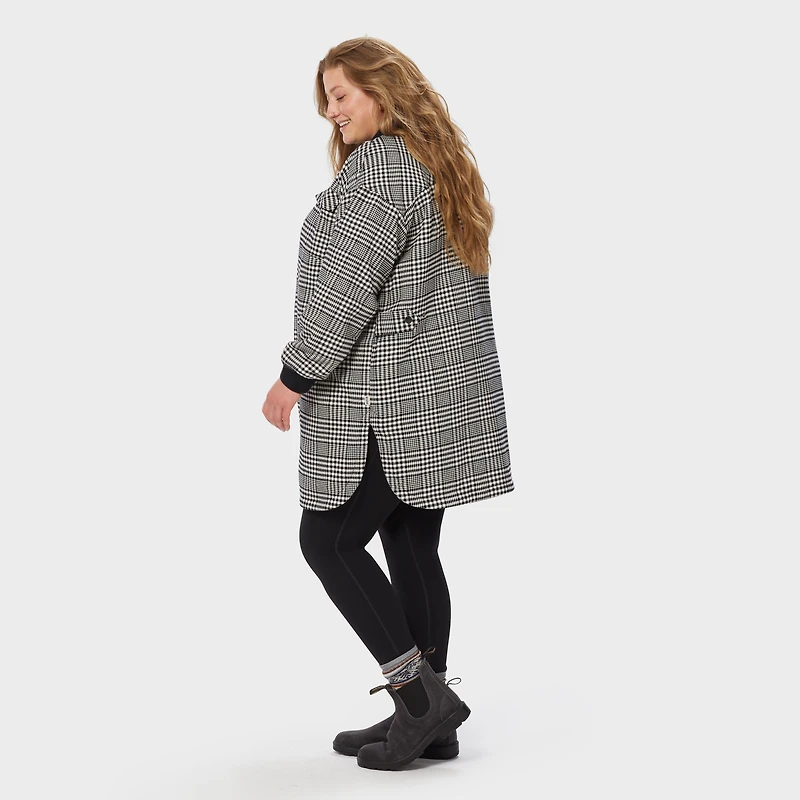 Women's Plus Folklore Flannel Insulated Duster