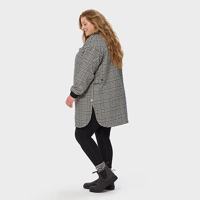 Women's Plus Folklore Flannel Insulated Duster