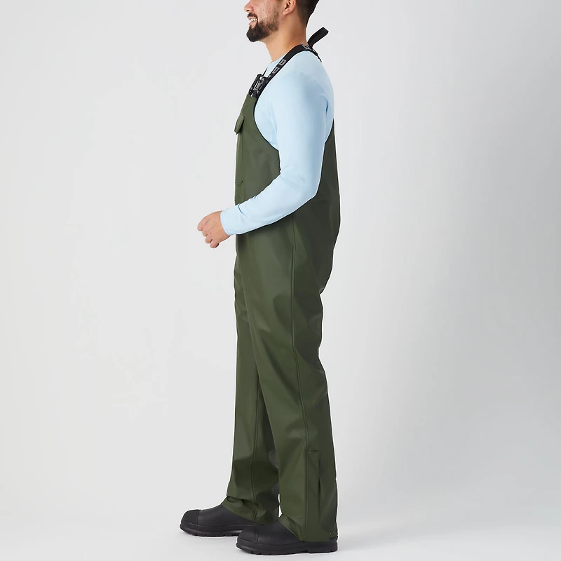 Men's 40 Grit PU Rain Bib Overalls
