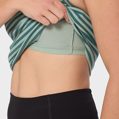 Women's No-Yank Luxe Rib Racerback Shelf Bra Tank