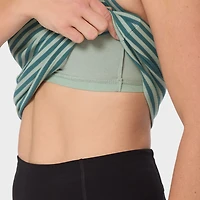 Women's No-Yank Luxe Rib Racerback Shelf Bra Tank
