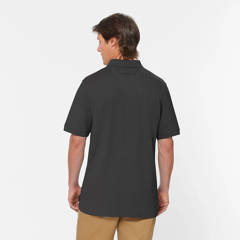 Men's No Polo Shirt Short Sleeve with Pocket