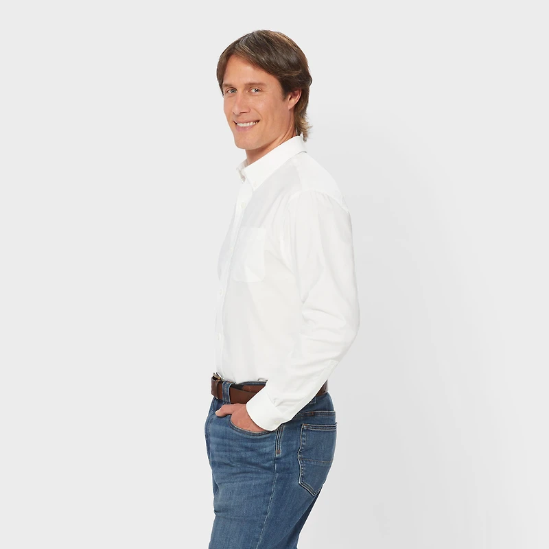Men's Wrinklefighter Oxford Relaxed Fit Long Sleeve Shirt