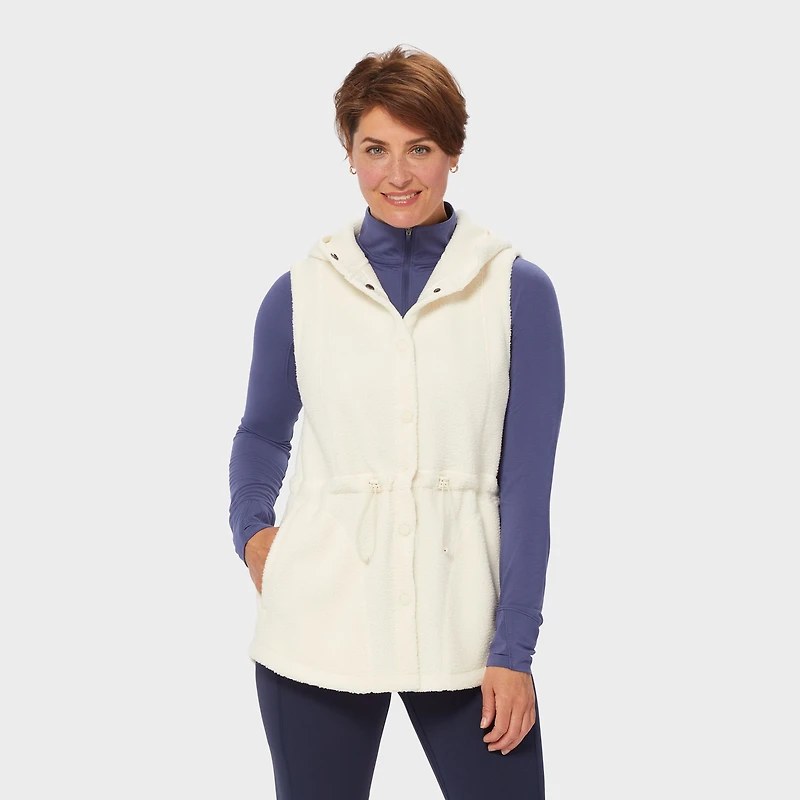 Women's Pile Hi Fleece Hooded Tunic Vest