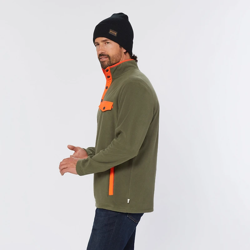 Men's Doubleback Fleece Button Mock Pullover