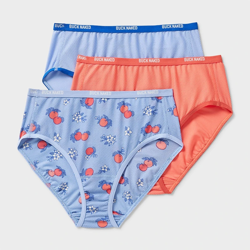 Women's Plus Buck Naked Briefs 3-Pack