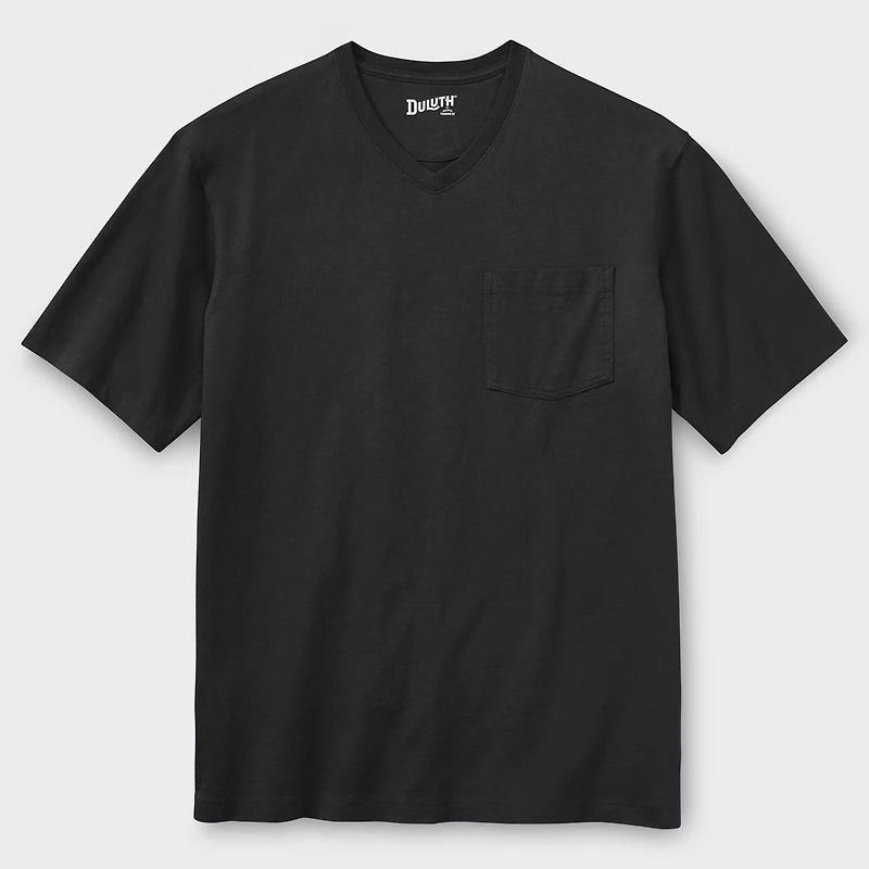 Men's Longtail T Relaxed Fit Short Sleeve Pocket V-Neck