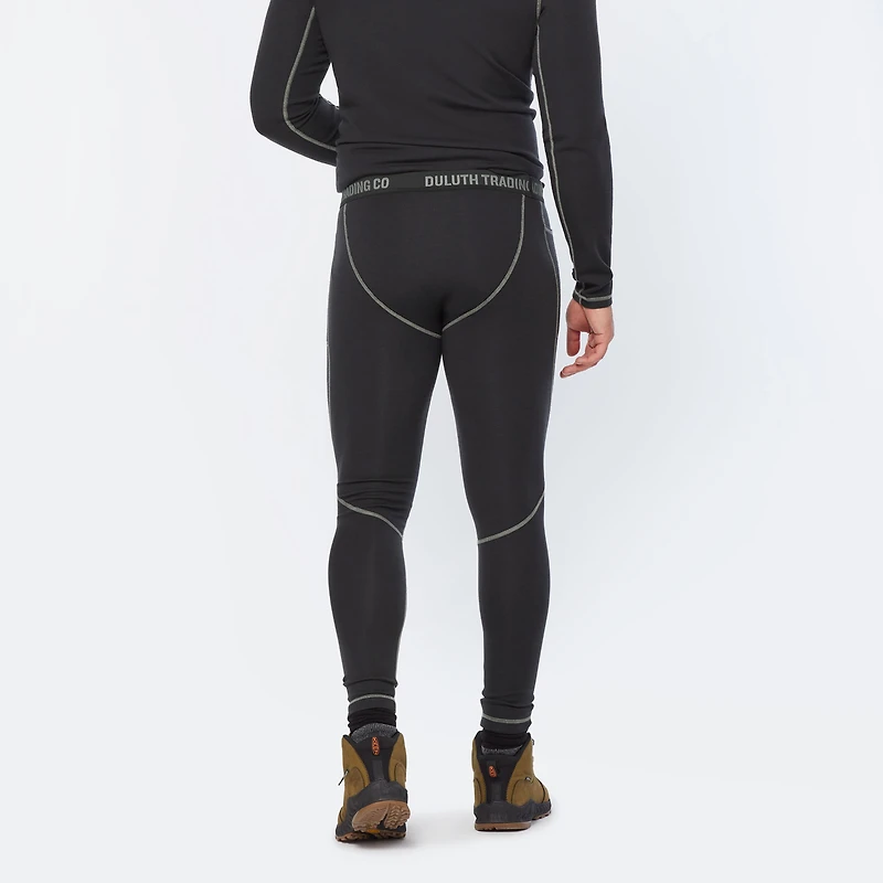 Men's Wickerino Wool Base Layer Leggings With Pockets
