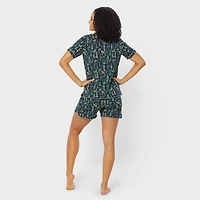 Women's Cotton Knit Printmaker Pajama Set