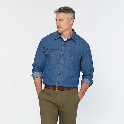 Men's Mid Weight Denim Relaxed Fit Shirt