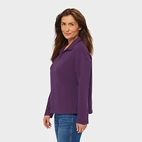 Women's Canal Park Terry Collared Long Sleeve