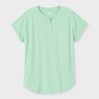 Women's Lightweight Longtail T Short Sleeve Henley