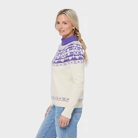 Women's Woolpaca Jacquard Mockneck Sweater