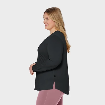 Women's Plus AKHG Renew Bamboo Long Sleeve Tee