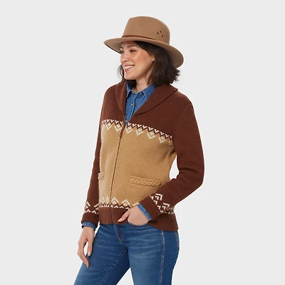 Women's Woolpaca Zip-Front Jacquard Cardigan