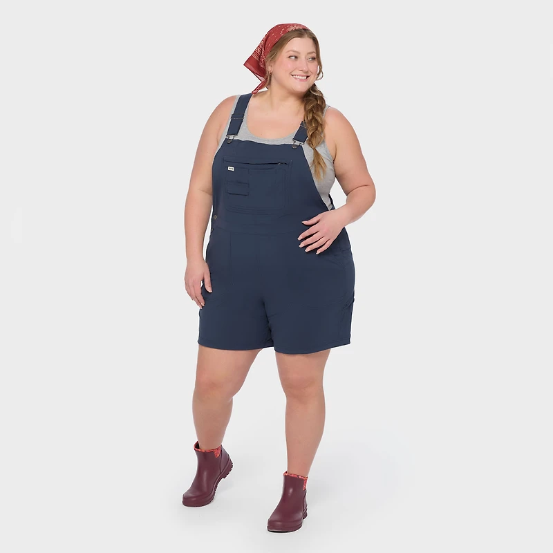 Women's Plus Heirloom Gardening 7" Short Overalls