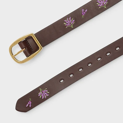 Women's Leather Embroidery Belt