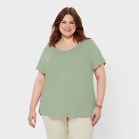Women's Plus AKHG Renew Bamboo Short Sleeve Tee