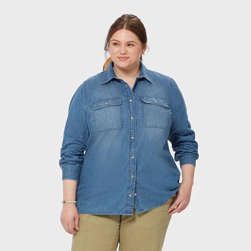 Women's Plus Denim Shirt