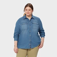 Women's Plus Denim Shirt