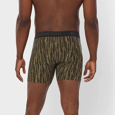 Men's Buck Naked Wood Pattern Boxer Briefs