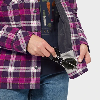 Women's Plus Folklore Flannel Insulated Shirt Jac