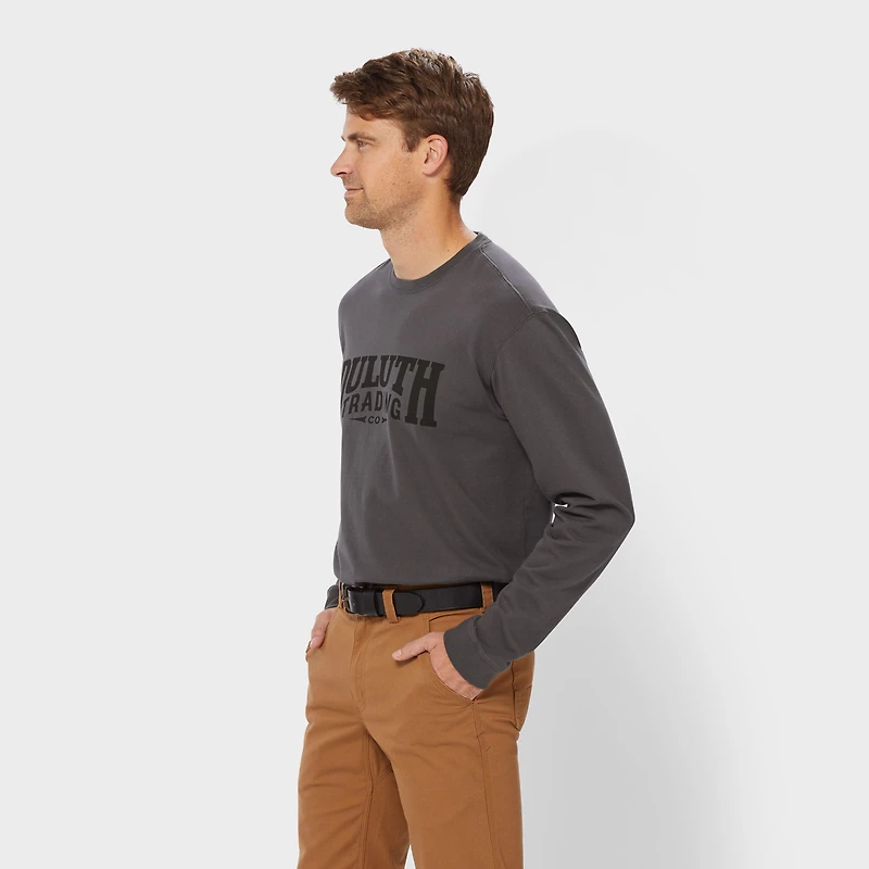 Men's Longtail T Relaxed Fit LS Logo T-Shirt