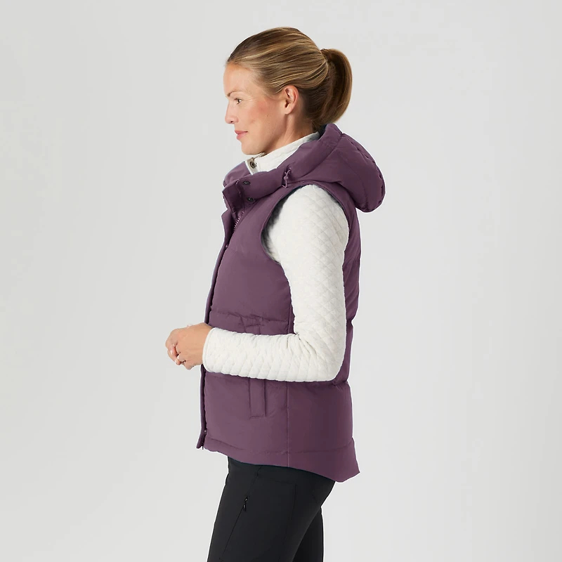 Women's Ruffer Puffer Hooded Down Vest