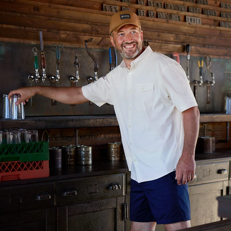 Men's Drumlin Slub Cotton Relaxed Fit Short Sleeve Shirt