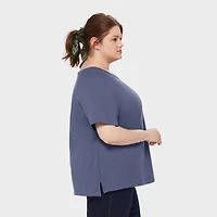Women's Plus Canal Park Terry Short Sleeve Crewneck