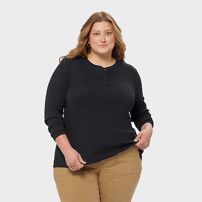 Women's Plus Longtail T Long Sleeve Henley