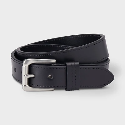 Men's Lifetime Leather Silver Buckle Belt