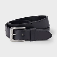 Men's Lifetime Leather Silver Buckle Belt