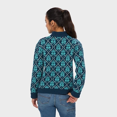 Women's Woolpaca Jacquard Mockneck Sweater