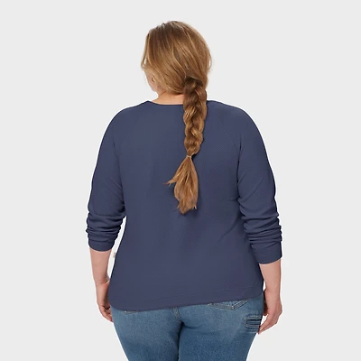 Women's Plus AirLoc Quilted Crew Pullover