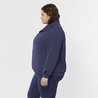 Women's Plus AKHG After Sweat Funnelneck Half-Zip