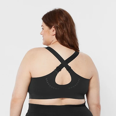 Women's Plus High-Impact Bonded Zip-Front Bra