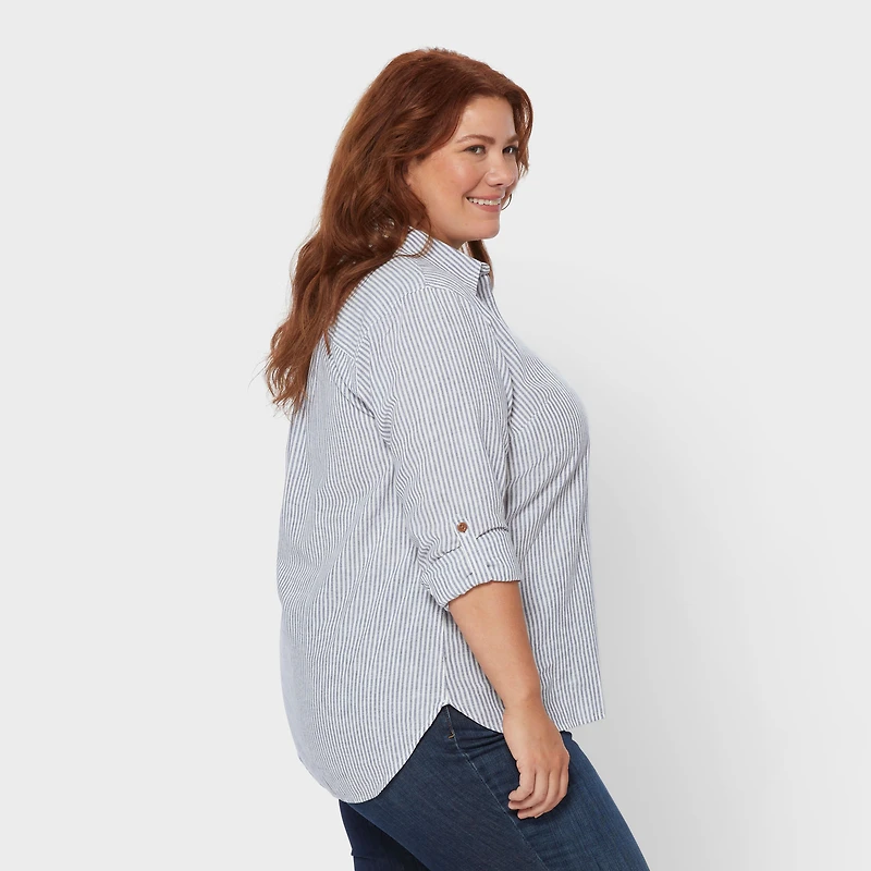 Women's Plus Artisan Hemp Long Sleeve Shirt