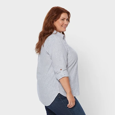 Women's Plus Artisan Hemp Long Sleeve Shirt