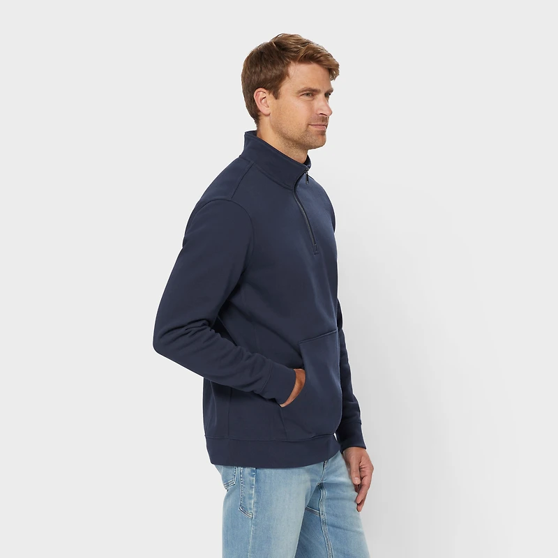 Men's Souped-Up Sweats Pullover Quarter Zip Mock Neck