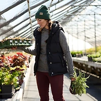 Women's Ruffer Puffer Hooded Down Vest