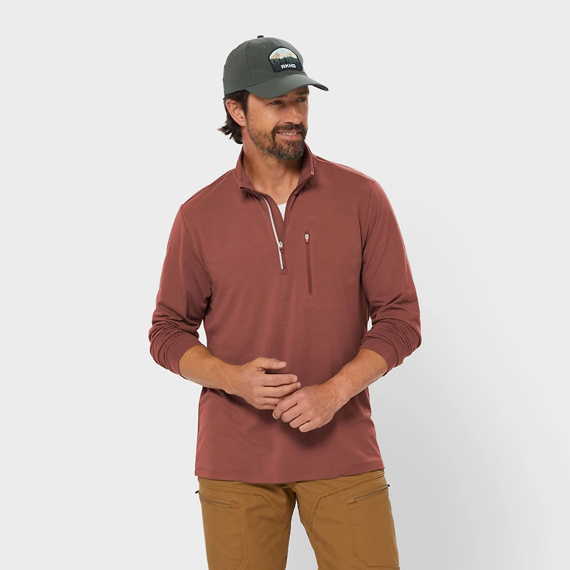 Men's AKHG Renew Bamboo 1/4 Zip Mock