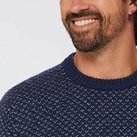 Men's Lambswool Birdseye Crew Sweater