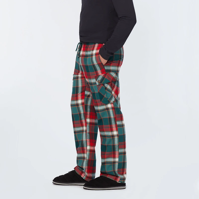 Men's Flannel Cargo Lounge Pants