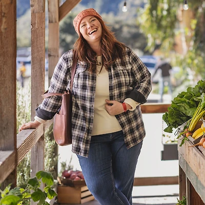 Women's Plus Free Swingin' Lined Flannel Shirt Jac
