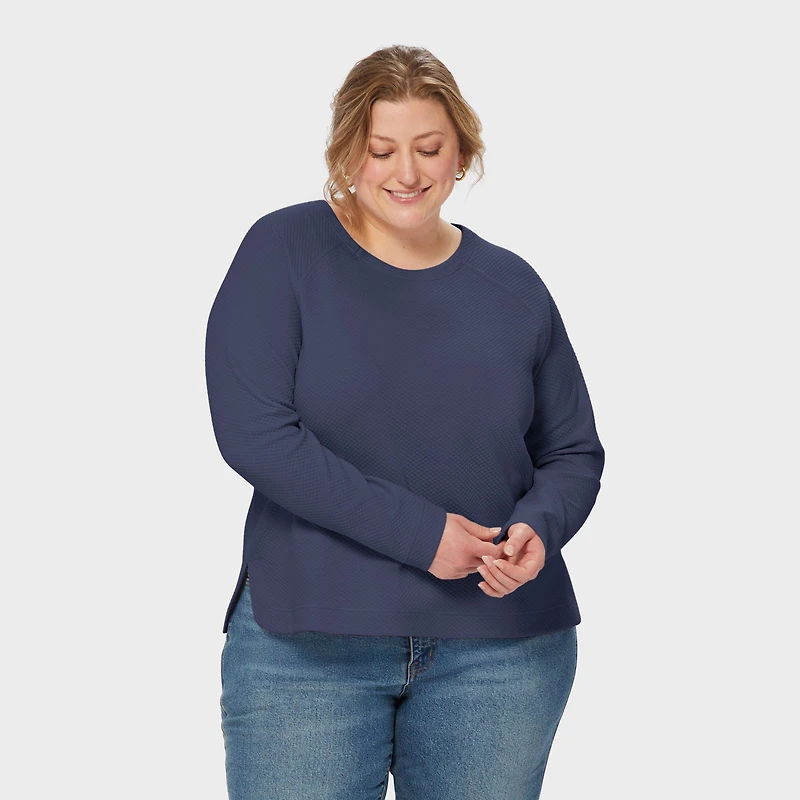 Women's Plus AirLoc Quilted Crew Pullover