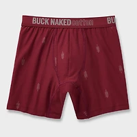 Men's Buck Naked Cotton Pattern Boxer Briefs
