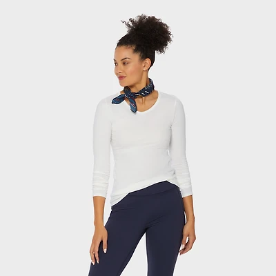 Women's No-Yank Long Sleeve V-Neck T-Shirt