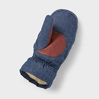 Women's Denim Quilted Mittens