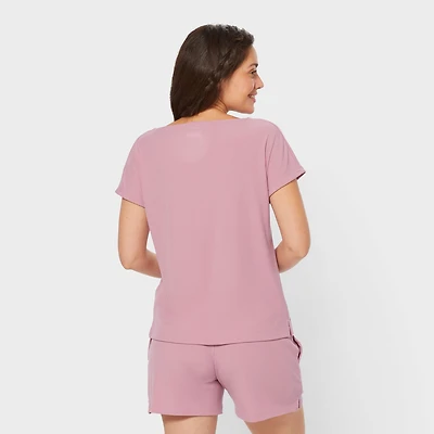 Women's Dang Soft Rib Boatneck Sleep Top